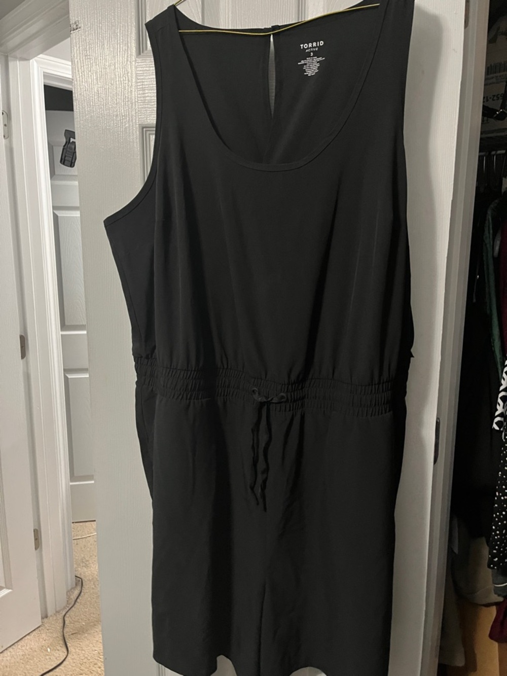 torrid Black Sleeveless Drawstring Waist Romper